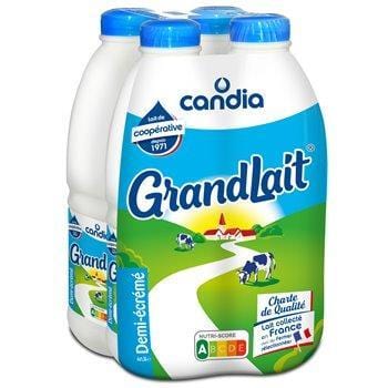 Candia GrandLait Demi Ecrémé 4x1,5L (Bouteille)