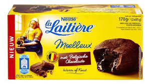 La Laitiere Moelleux au Chocolat Belge 2x 85 g