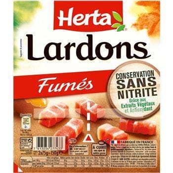 Lardons Herta sans nitrite Fumés - 150g