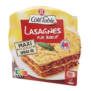 Lasagnes bolognaise Côté Table Barquette - 350g