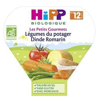 Hipp Biologique Legumes Potager Dinde Romarin 230g