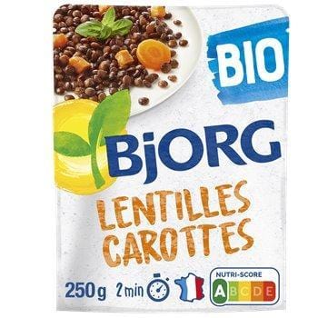 Lentilles carottes Bjorg  250g