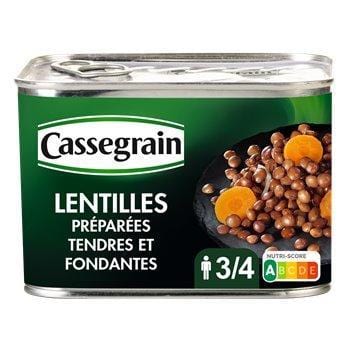 Lentilles préparées Cassegrain Oignon/carotte - 460g