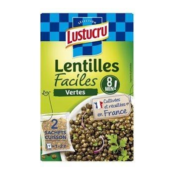 Lentilles vertes Lustucru 2x150g