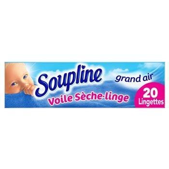 Soupline Lingettes Grand Air Voile Sèche Linge (x20)
