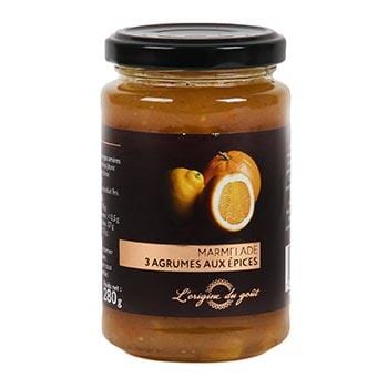 Marmelade Origine du Goût 3 agrumes aux épices - 280g