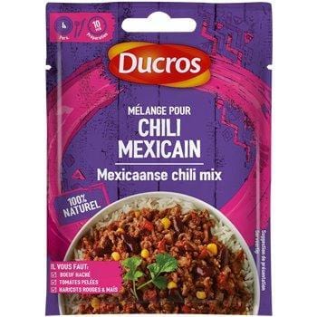 Mélange chili mexicain Ducros Sachet malin - 20g