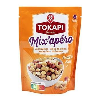 Mélange Grillé et salé Tokapi Cacahuètes et noisettes - 120g