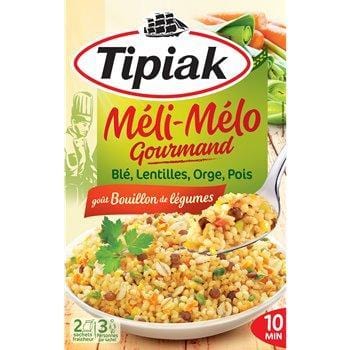 Tipiak Meli Melo Gourmand Blé Lentilles Orges Pois  2x165g