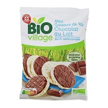 Mini galettes riz Bio Village Bio Chocolat au lait - 60g