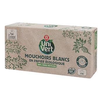 Mouchoirs écologiques Uni Vert Boîte x1 - 100 mouchoirs