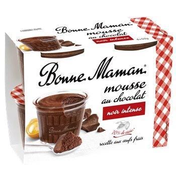 Bonne Maman Mousse au Chocolat Noir Intense 4x50g