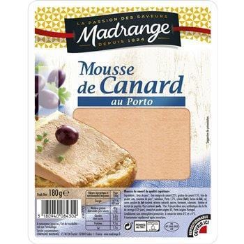 Mousse de canard Madrange Au porto - 180g