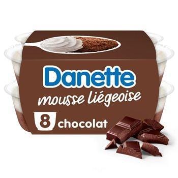Danette Mousse Liégeoise Chocolat  8x80g