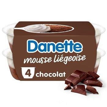Danette Mousse Liégeoise Chocolat 4x80g