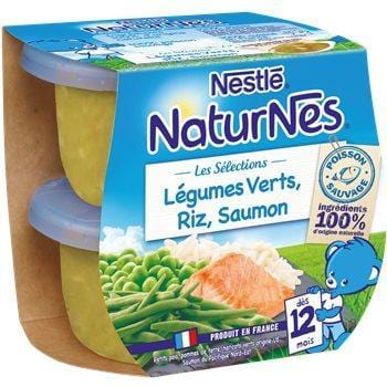 Nestle Naturnes Legumes Verts Riz Saumon 200g