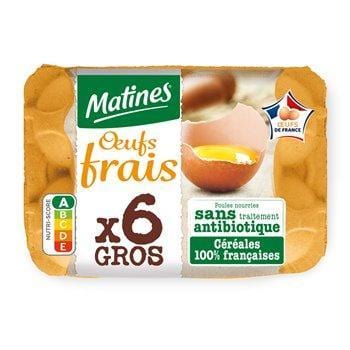 Matines Å’ufs frais grossiers (x6)
