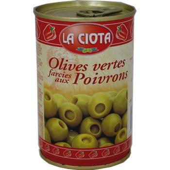 Olives vertes La Ciota Farcies aux poivrons - 120g