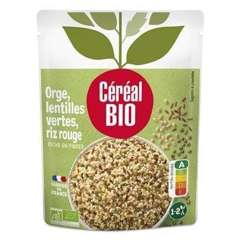 Orge riz rouge Céréal Bio  Lentilles vertes 250g