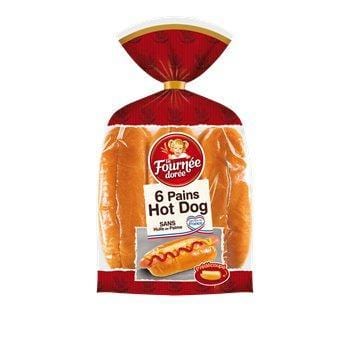 La Fournée Dorée Pains Hot Dog (x6) 270g