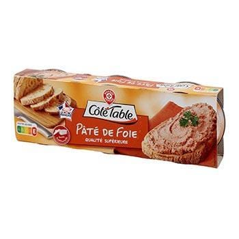 Pâté de foie Côté Table Pur porc - 3x78g