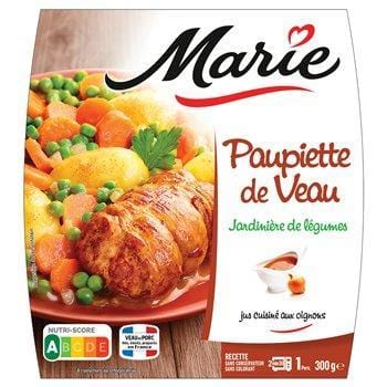 Paupiette de veau Marie  Jardinière de légumes - 300g