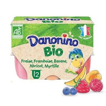 Petit Suisse Bio Danonino Aux fruits - 12x50g