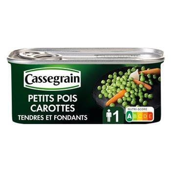 Petits pois carottes Cassegrain 130g
