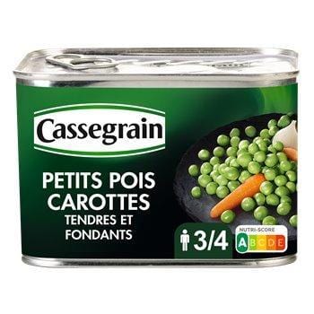Petits pois carottes Cassegrain A l'étuvée - 465g