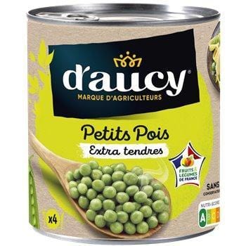 Petits pois d'Aucy Extra tendres - 560g