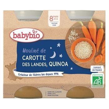Petits pots  Babybio Carotte quinoa - 8mois 2x200g