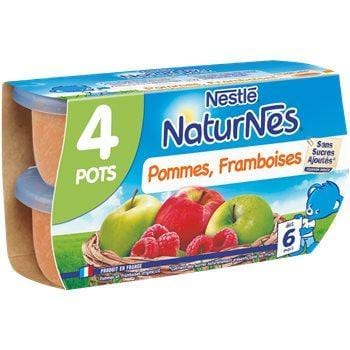 Nestle Naturnes Pommes Framboises 4x130g