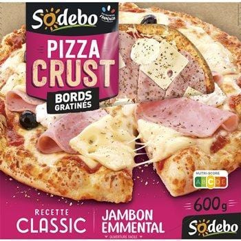 Pizza Crust Classic Sodebo Jambon Emmental - 600g