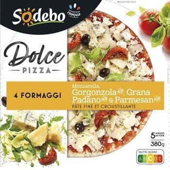 Pizza fraîche Sodebo A l'italienne 4 formaggi - 380g