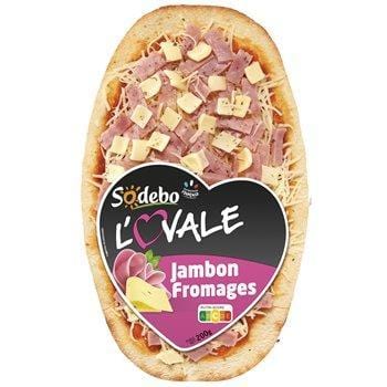 Pizza l'Ovale Sodebo Jambon et fromages - 200g