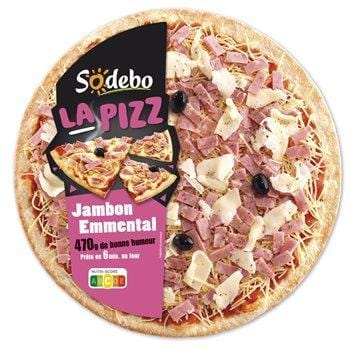 Pizza Sodebo Jambon emmental - 470g