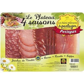 Plateau charcuterie Petitgas 4 saisons, assortiment - 300g
