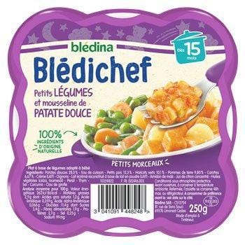 Bledina  Bledichef Petit Legumes et Mousseline de Patate Douce 133g