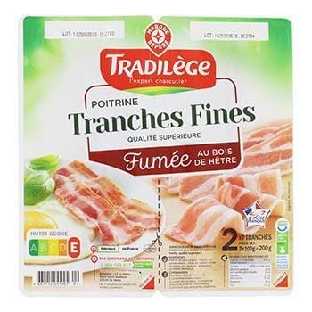 Poitrine fumée Tradilège 7 tranches fines 2x100g
