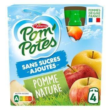 Pom'potes Materne Pomme nature - 4x90g