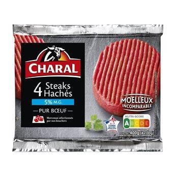 Charal Steaks Hachés 5 % 4x100g