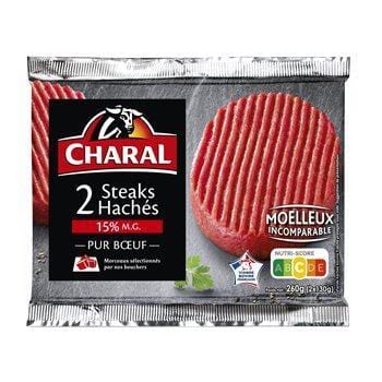Charal Steaks Hachés 15% 2x130g