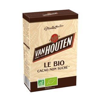 Poudre chocolatée Van Houten Cacao Bio non sucré - 125g