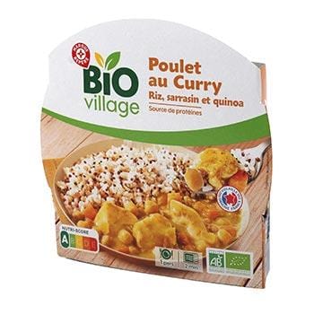 Poulet au curry Bio Village Riz quinoa sarrasin - 300g