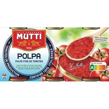 Pulpe de tomates Mutti 3x400g