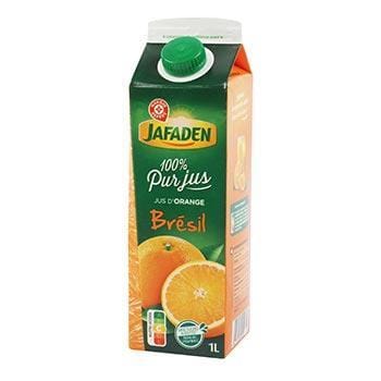 Pur jus d'orange Jafaden Brésil sans pulpe - 1L