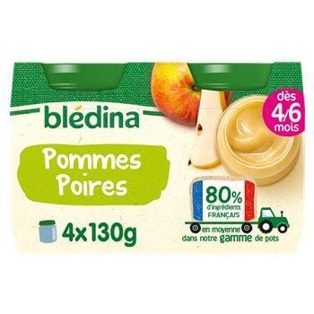 Purée de fruits Blédina 4 mois Pommes/Poires - 4x130g