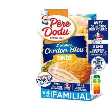 Pere Dodu Cordon Bleu de Dinde (x4) 400g