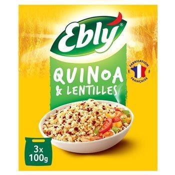 Quinoa et Lentilles Ebly Sachets cuisson 10min - 3x100g