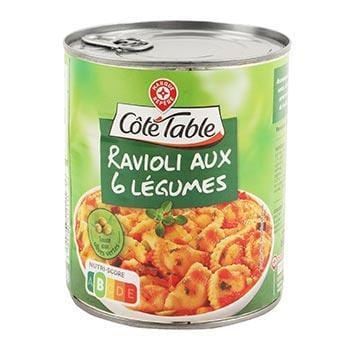 Raviolis Côté Table Aux 6 légumes - 800g